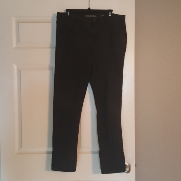 calvin klein curvy skinny jeans black